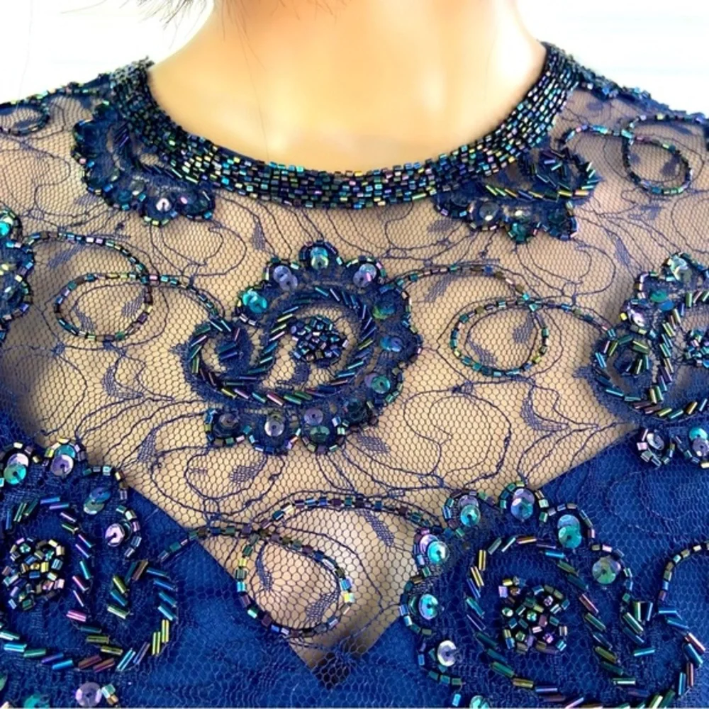 Lillie Rubin Floral Beaded Gown - Picture 11 of 17